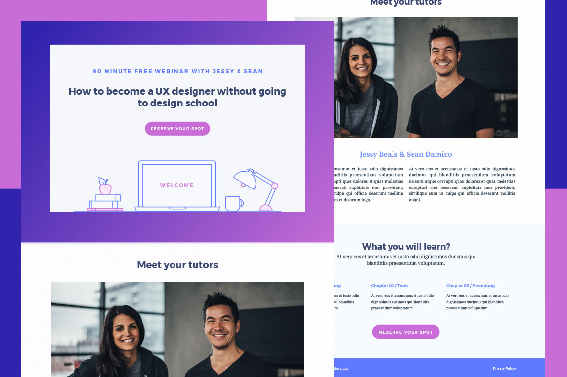 Design Webinar - Landing Page